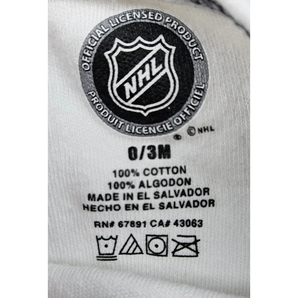 Detroit Red Wings NHL Rookie Hockey Bodysuit White 0-3 Months Onesie‎